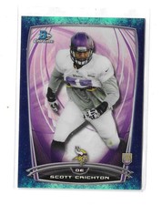 2014 Bowman Chrome Bubbles Refractor Scott Crichton Rookie #178 Vikings RC,/99