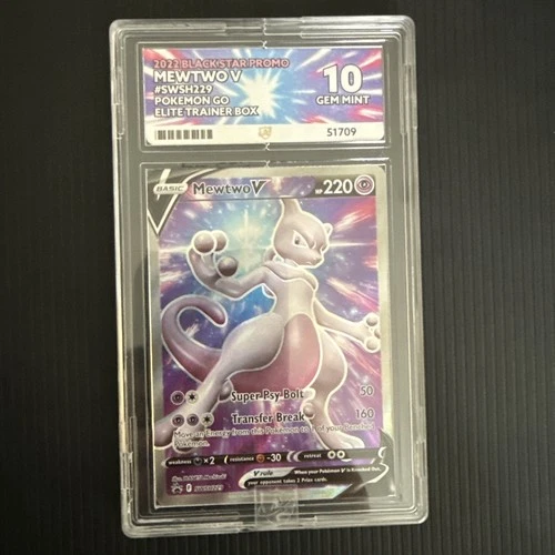 Pokémon Mewtwo V SWSH229 Holo Promo Card Ace Grading 10 Alt Art Mint Rare 2022