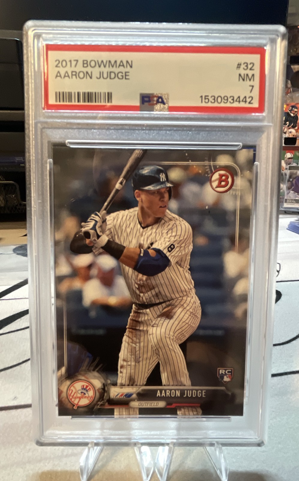 2017 Bowman - Aaron Judge #32 (RC) PSA 7
