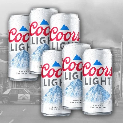 Coors Light Bier 6x Dose (355ml) - USA Import, 4,2% Vol.