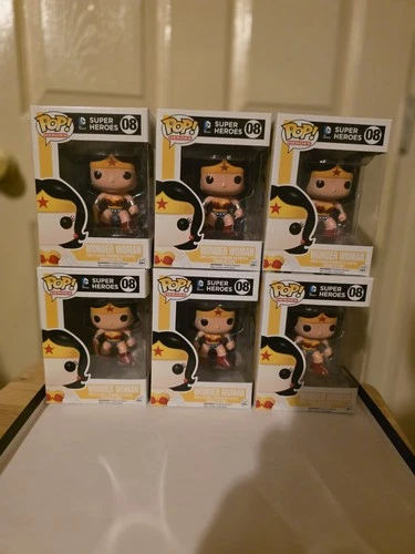 Lot of 6 Funko Pop DC Wonder Woman #08 Super Heroes NIB