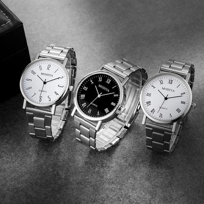 Elegante Herren und Damen Luxus Quartz Uhr Unisex weiß und schwarz