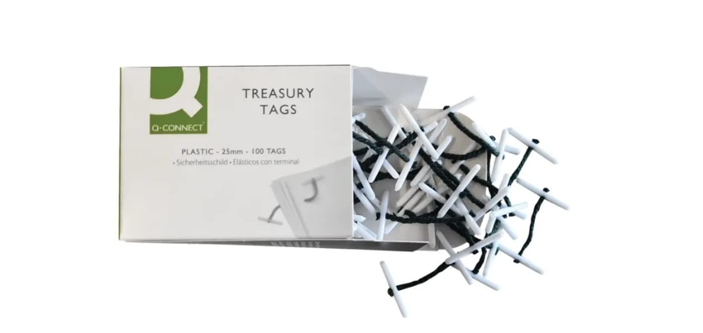 Q-Connect Plastic Treasury Tag Green 25mm (Pack of 100) Ref - Image 4