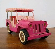 VINTAGE RARE 1960s PINK TONKA SURREY JEEP W/ CANOPY