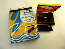 VINTAGE TANDY SPORTS YELLOW MINI CASSETTE PLAYER STEREO SCP-26