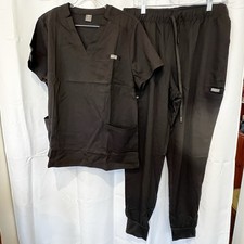 NiaaHinn Black Scrubs Set Women  s Size Large