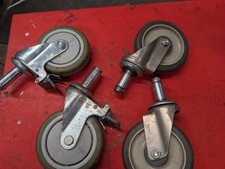 Set of 4 Metro Rack 5" Casters 2 with Brakes and 2 Without Brakes **Used**