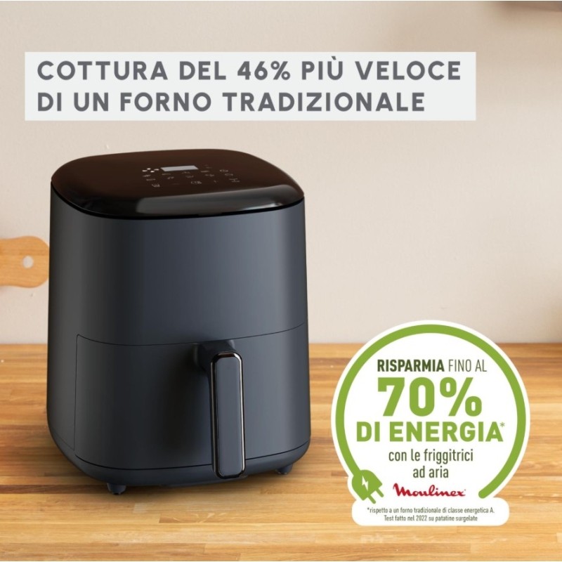 Friggitrice Ad Aria Digitale Mini - Senza Olio - 6 Programmi Di Cottura - Rivest
