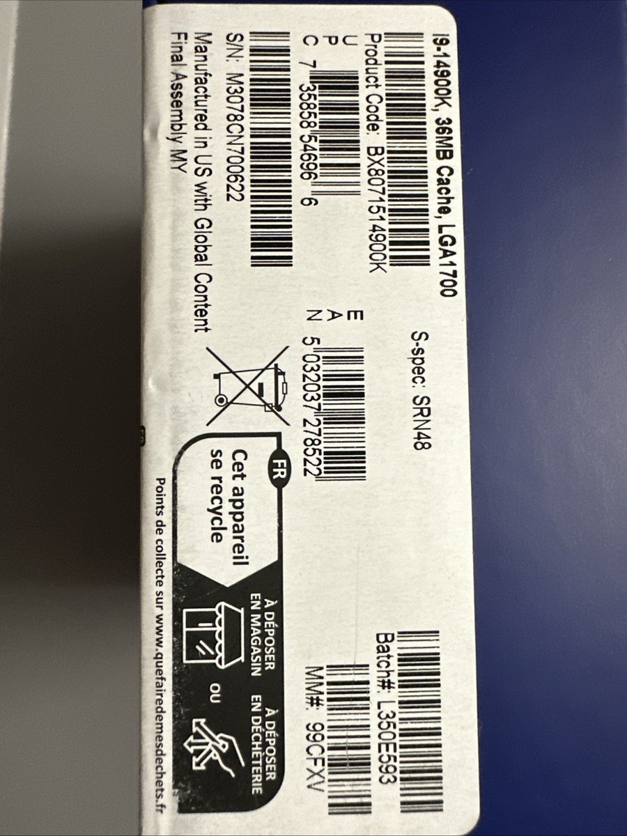 Intel Core i9-14900K 3.2GHz 24-Cores LGA 1700 CPU Processor