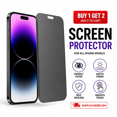 Privacy Anti Spy Matte Screen Protector For iPhone 17 16 15 14 13 12 Air Pro Max