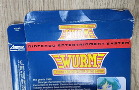 AUTHENTIC USED BOX AND MANUAL ONLY - NO GAME - WURM - NES