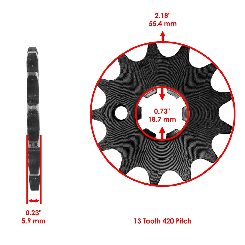 Kit de cadena de transmisión y piñones para Kawasaki KX85 KX85A 2001 2002 2003 2004 - 2021 Foto 3 de 4