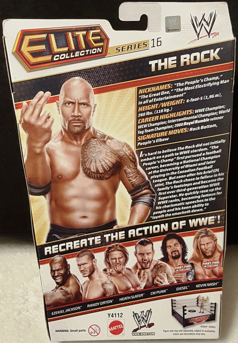 WWE Elite The Rock ザー・ロック 新品開封のみ WWE The Rock Elite Series 16 Mattel Wrestling Dwayne Johnson Team