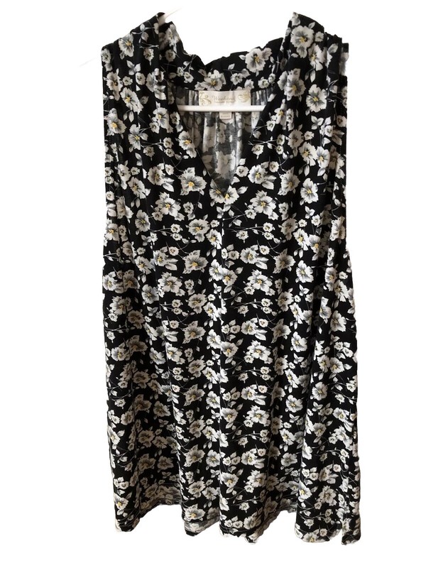 Women’s Plus Size Floral Tank Tunic Top Size 1X