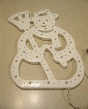 2000 Christmas Plastic Window, Hanging Decoration Double Side Lighted Snowman