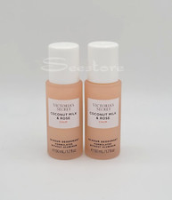 2  Victoria's Secret Coconut Milk  Rose Roll On Deodorant Aluminum Free 1.7 oz
