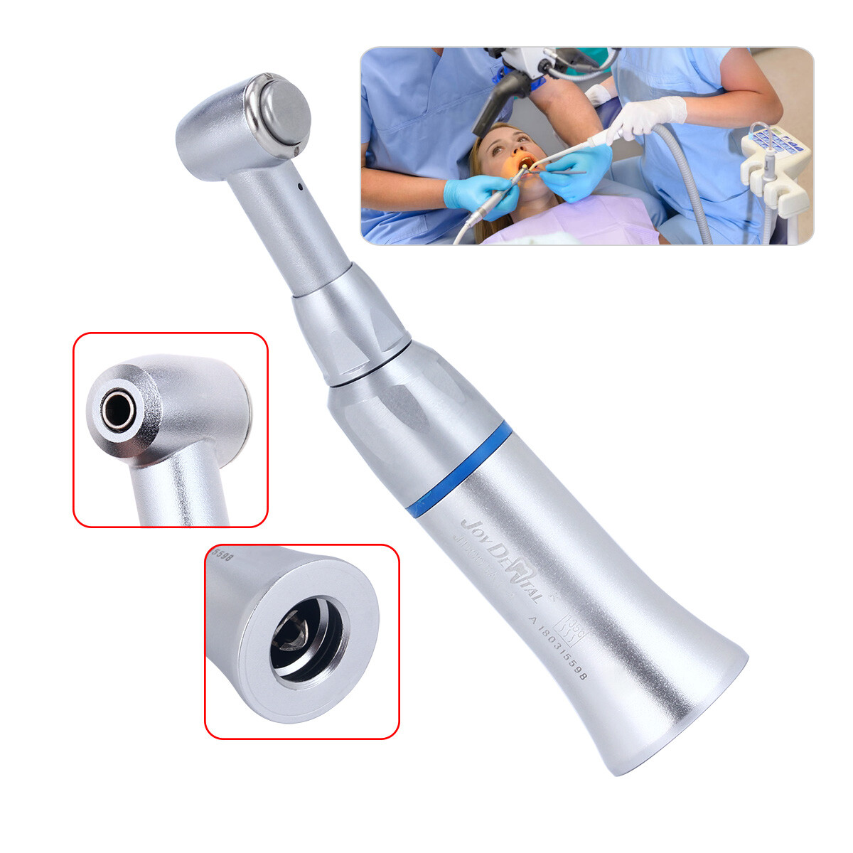 Dental Low Speed Handpiece Contra Angle - Push Button E-Type, NSK Style, FDA Listed 13 thumbnail image