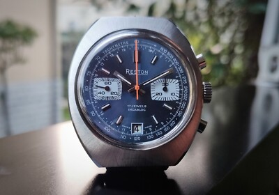 Orologio Reston Wakmann Charles Gigandet Cronografo Vintage Valjoux 7734  steel | eBay.de