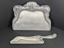 Aluminum Silent Butler Crumb Catcher Vintage Art Deco Collectible - GOOD COND.