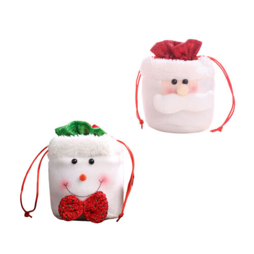  2 bolsas de regalo con cordón de Navidad para niños M regalo regalo regalo regalo - Imagen 1 de 11