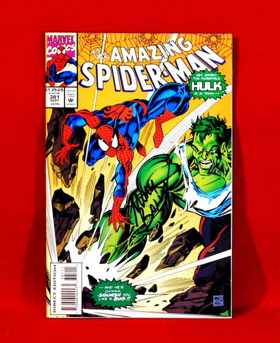 THE AMAZING SPIDER-MAN #381 HULK SIGNED BY ARTIST MARK BAGLEY