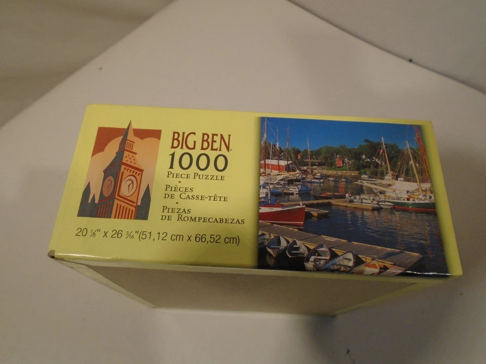 Puzzle  Camden Harbor ME Big Ben /Hasbro 1000 Piece Jigsaw USA New Sealed Box - Image 3 of 3