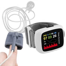 Wrist Pulse Oximeter with Respiration free PC Software Analysis Sleep Study US