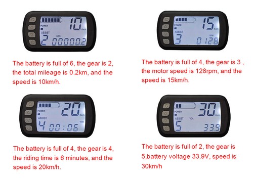 lcd displays on electric bikes free sample
