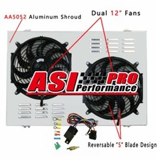 ALUMINUM RADIATOR SHROUD FAN + RELAY for 1973-91 Chevy C/K 10 20 30 Pickup Truck