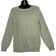 Alfani Men  Sweater Long-Sleeve Stretch Pullover Ribbed Raglan Large Green NWT