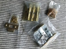 3 Brass Hinge Tubular Mortice Latch Latchbolt Operated Door Bolt Lever Handles