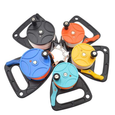 Scuba Diving Reel Spule mit Griff und 50/270 ft 43m/83m Wrack Cave Dive SMB