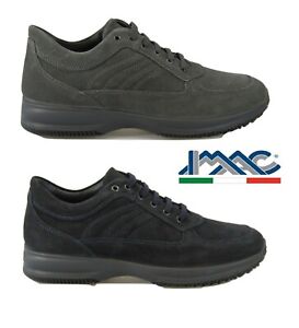 Scarpe da Uomo IMAC invernali casual in camoscio classiche con lacci suola  alta | eBay