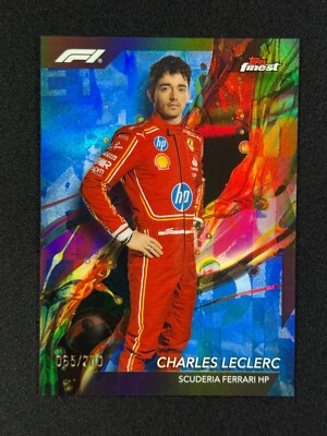 2024 Topps Finest Formula 1 F1 Charles Leclerc #3 Blue Refractor /200