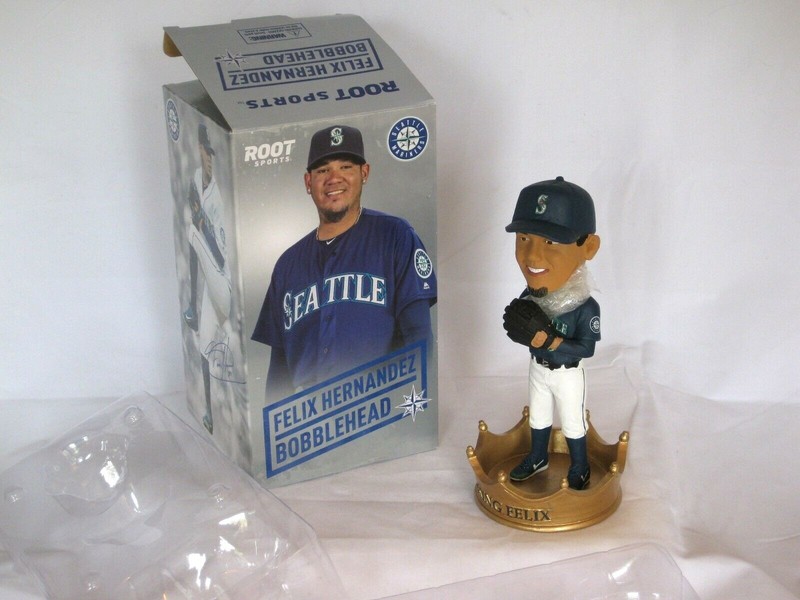 2017 Seattle Mariners Baseball Pitcher Felix Hernandez Bobble Head (Crown Base) 