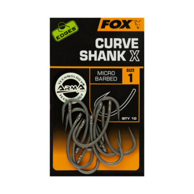 Fox Edges Curve Shank X Haken Armapoint Karpfenhaken Bolie Angelhaken Hook