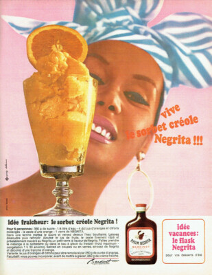 Werbung Advertising1020 1966 Rum Negrita Bardinet kreolisches Sorbet