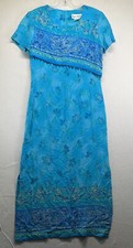 Vintage Dress Nicole Studio New York Beaded Made In USA Rayon Size 6
