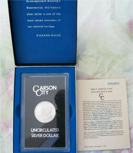 1884-CC GSA Hoard Morgan Silver Dollar $1 Coin MS with Box & COA