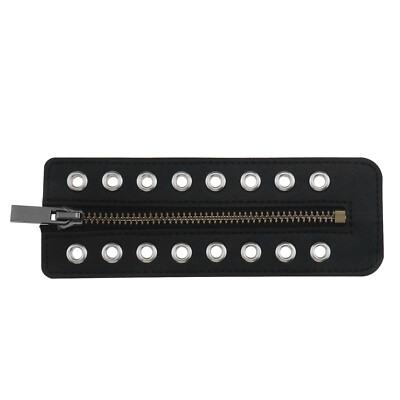 Pair 16 hole Leather Lace-up Boot Zipper Inserts for Sports Shoes  157x55mm UK