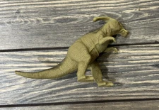 Vintage Dolgen Parasaurolophus Green Dinosaur Toy Figure Figurine 6.5”
