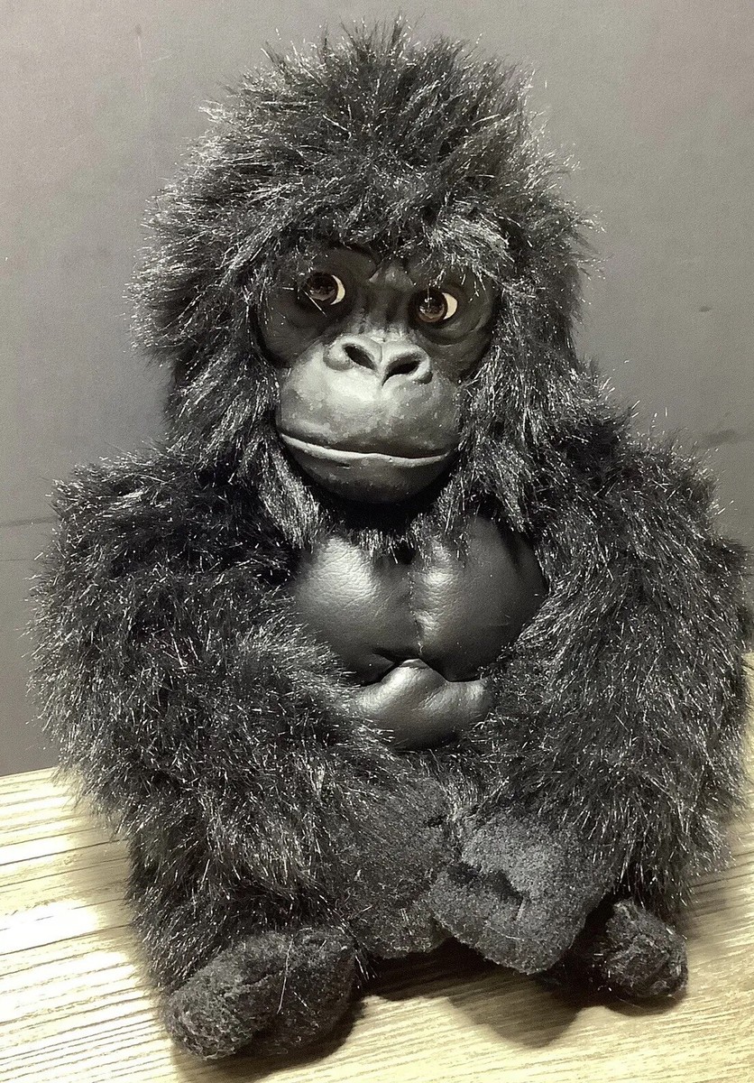 King Kong Black Gorilla Realistic Soft Toy Rubber Face 80s Vintage