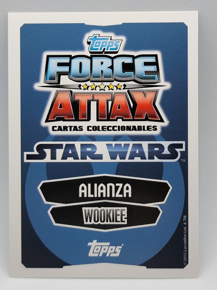 Star Wars Topps Force Attax Trading Card Game Serie 1 2012 Topps Star Wars: Force Attax Trading Card Chewbacca #4 Argentina