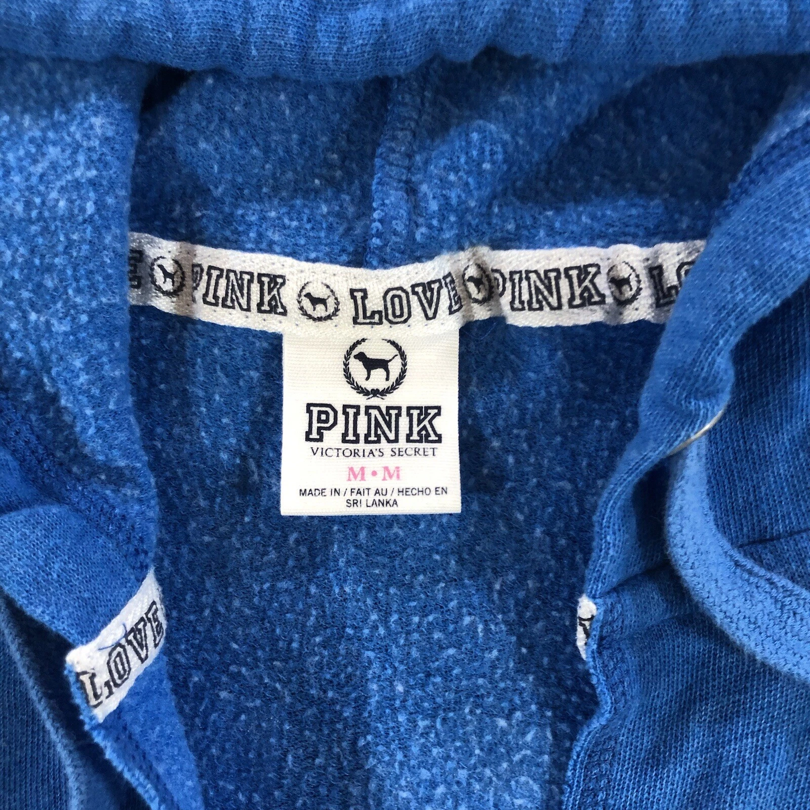 UNDERCOVER felpa con cappuccio rosa victoria secret donna M blu Spell Out pullover sottile