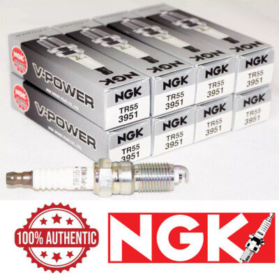 NGK ''V-POWER'' Spark Plugs (Set of 8) for 2007-2010 Cadillac STS 4.6L