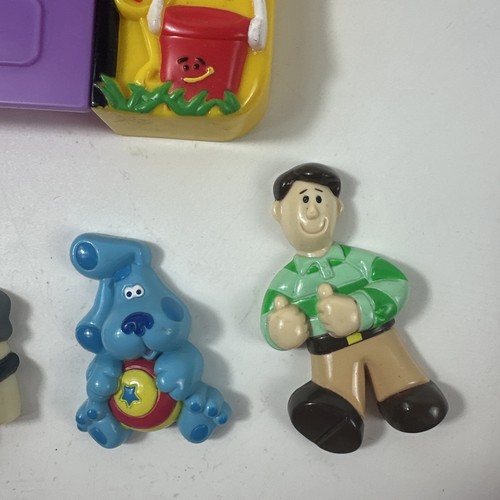 Vintage TYCO giocattoli prescolari indizi blu magnete amici set casa cassetta postale Steve 1999 - Foto 3 di 8