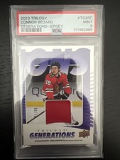 Connor Bedard Trilogy Generations Rookie Patch /99 PSA 9
