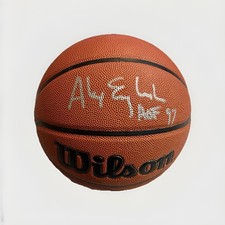 Alex English Signed  Wilson NBA Basketball w/HOF 97 Insc, SCHWARTZ COA)