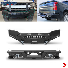 Front Rear Bumper For 2019 2020 2021 Chevy Silverado 1500 Offroad Wled Lights Front Rear Bumper For 2019 2020 2021 Chevy Silverado 1500 Offroad Wled Lights