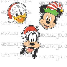 Disney Mickey Gang ugl 3 pc Scrapbook Printed Page Paper Piece Die Cut